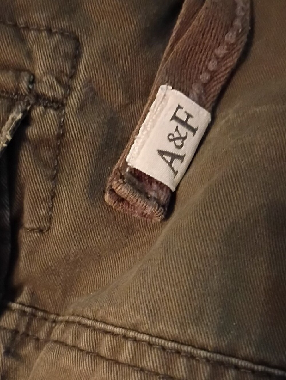 Abercrombie & Fitch Olive Green Cargo Shorts with Drawstring Size 31 - Picture 2 of 8